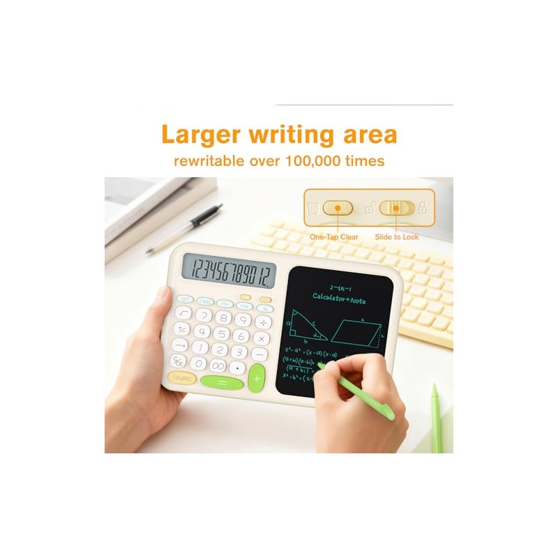 Calculadora básica de escritorio con bloc de notas para la