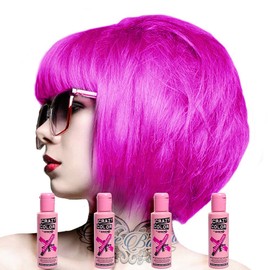 Semi-Permanent Hair Colour Cream Dye Crazy Colour Renbow 4 x 100 ml