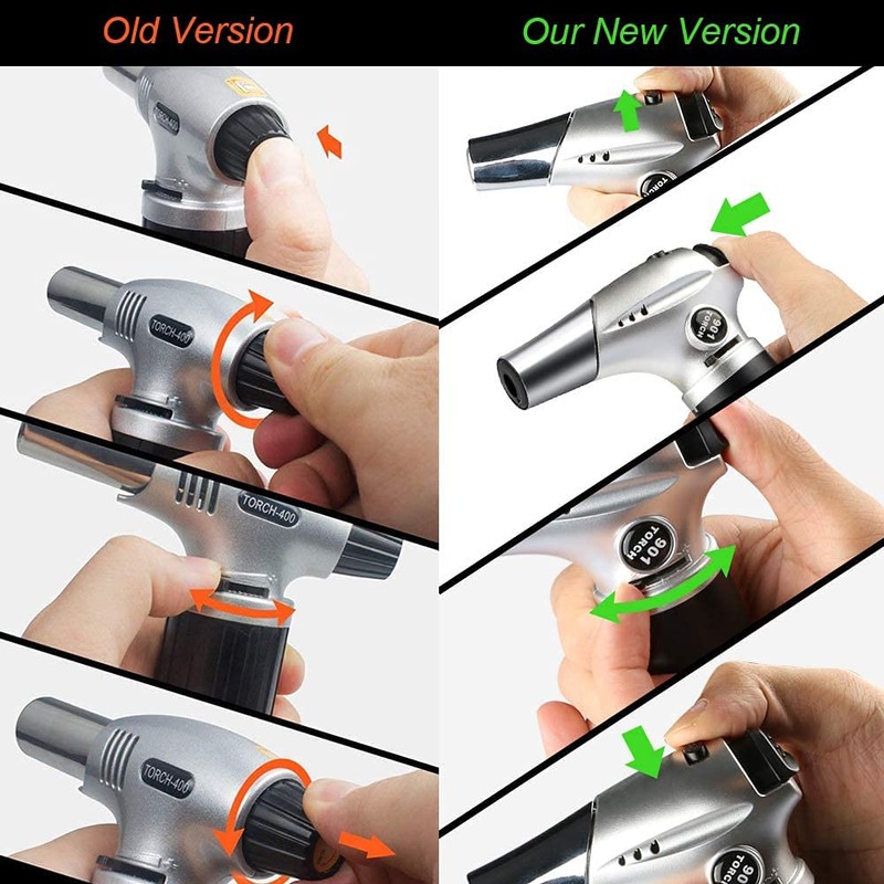 Blow Torch, Home-Grade Kitchen Cooking Torch with Lock Adjustable Flame