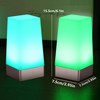 yucanucax 1Pack Remote Control LED Square Night Light,Color Changing Table