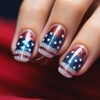 Independence Day Press on Nails Glitter Red White & Blue