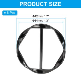 PATIKIL Scarf Ring Clip, Metal Round T-Shirt Clip Scarves Clasp Buckle Tie Circle Clip for Women Silk Clothing Decoration, Resin, Alloy