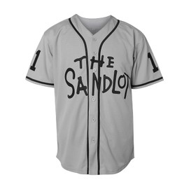 Phoneutrix Benny 'The Jet' Rodriguez 30 The Sandlot Legends #23 Bel Air Short Sleeve 3D Print Fashion Baseball Jersey (11 Grey, X-Large)