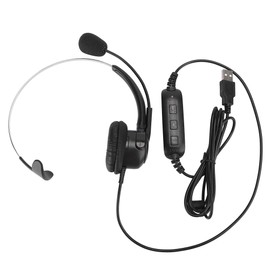 Headset Mono Ear USB Headphone Earpiece Computer Notebook Earphone for Skype