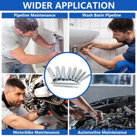 BANTI Pipe Socket Spanner Set 10-Piece Spark Plug Wrench Set 6-22 mm Socket Spanner Double Socket Wrench Pipe Wrench for Sink Tap Installation Repair