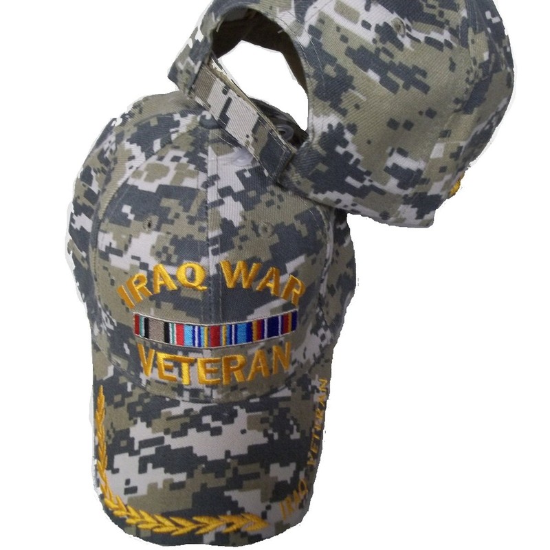Iraq War Veteran Camo Style Embroidered Baseball Cap Ball Hat