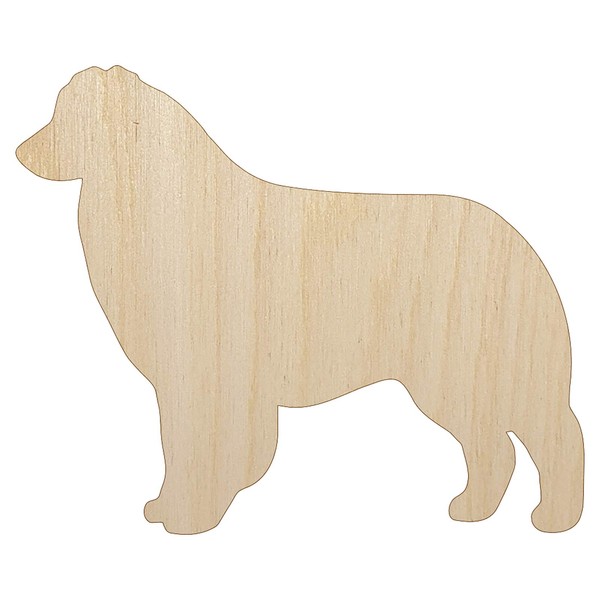 Australian Shepherd Dog Aussie Solid Unfinished Wood Shape Piece Cutout