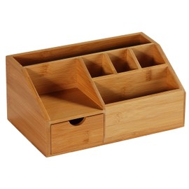 Cortesi Home Alize Natural Bamboo Tabletop Organizer
