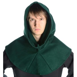 HEMAD Medieval Sheep's Wool Felt Medieval Clothing, Green