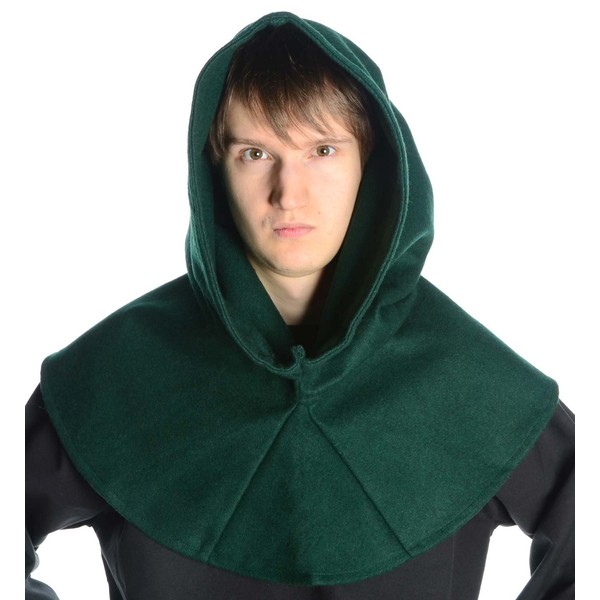 HEMAD Medieval Sheep's Wool Felt Medieval Clothing, Green