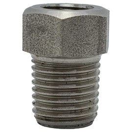 Carbon Steel A105 Reducing Hex Bushing, 1/2” Male NPT to 3/8” Female NPT, up to 3000/6000 PSI, Reducer Hex Bushing Pipe Fitting, Connector Adapter