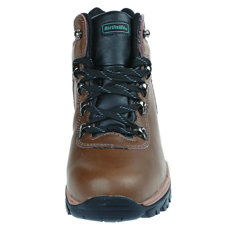Northside Women's Apex Lite Waterproof Hiking Boot, Medium Brown/Teal, 8