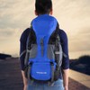 50L Waterproof Bag Camping Climbing Outdoor Travel Hiking Backpack Blue