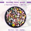 50Pcs Silicone Focal Beads for Pens, Random Cute Character Focal