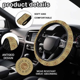 Funda para volante con diseño de gato, antideslizante, transpirable, de neopreno, fundas para volante, accesorios de coche de gatos y decoración de coche, regalos de gato para mujeres, hombres