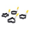 Fried Egg Rings Set with Folding Handle Silicone Brush Non