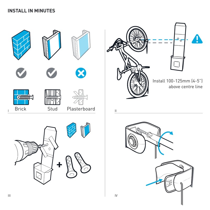 Hornit CLUG PRO | Wall Mounted Bike Rack | MTB