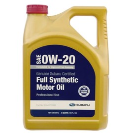 Subaru Synthetic Motor Oil SAE 0W-20 5 Quart Container SOA427V1325 Oem Genuine