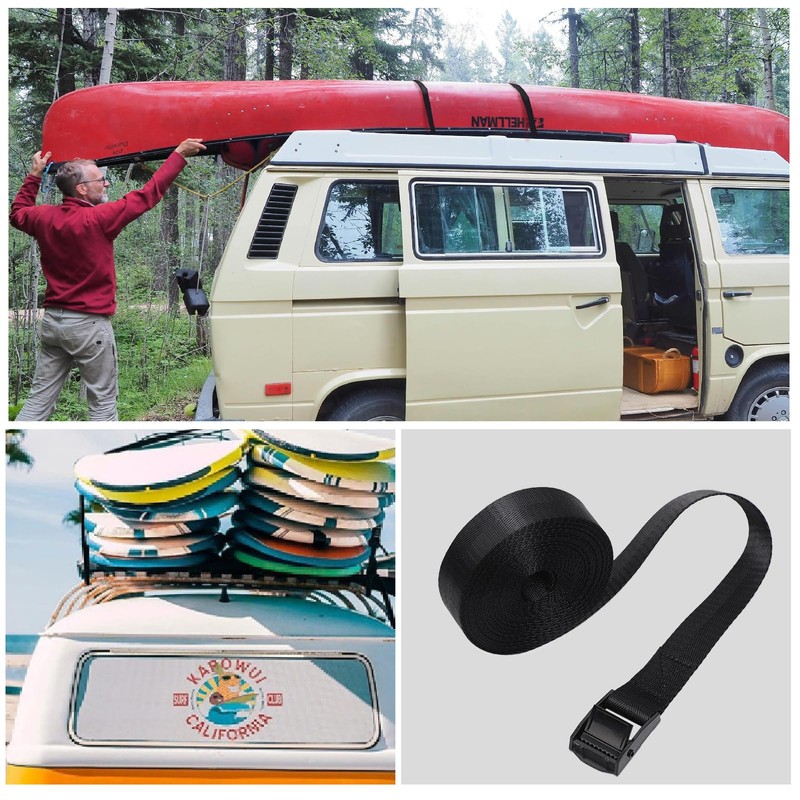 YAPJEB Cargo Tightening Belt, Luggage Belt, Lashing Belt, Tie-Down Belt,