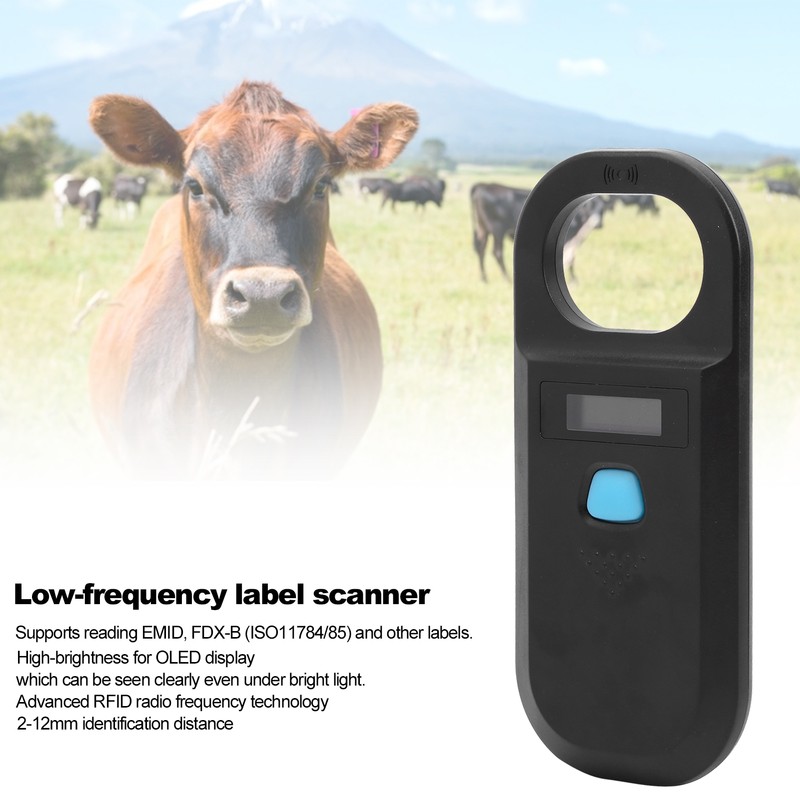 Rechargeable Handheld RFID Reader 134.2Khz 125Khz EMId FDX B ISO11784/85