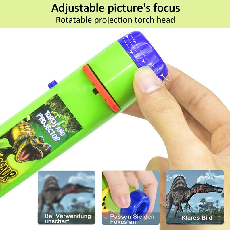 Yeelan 2PCS Projector Torch Projection Light Torches lamp Flashlight Dinosaur,