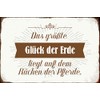 Schatzmix Tin Sign with German Text "Das größte Glück der