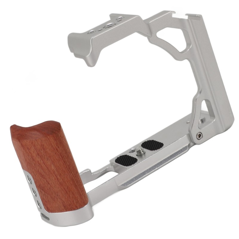 Camera Cage with Wood Handle Anodized Anti Slip Easy To