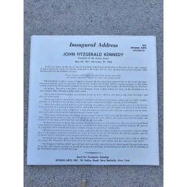 John F. Kennedy Inaugural Address 7" Vinyl Record LP January 20, 1961 NEW