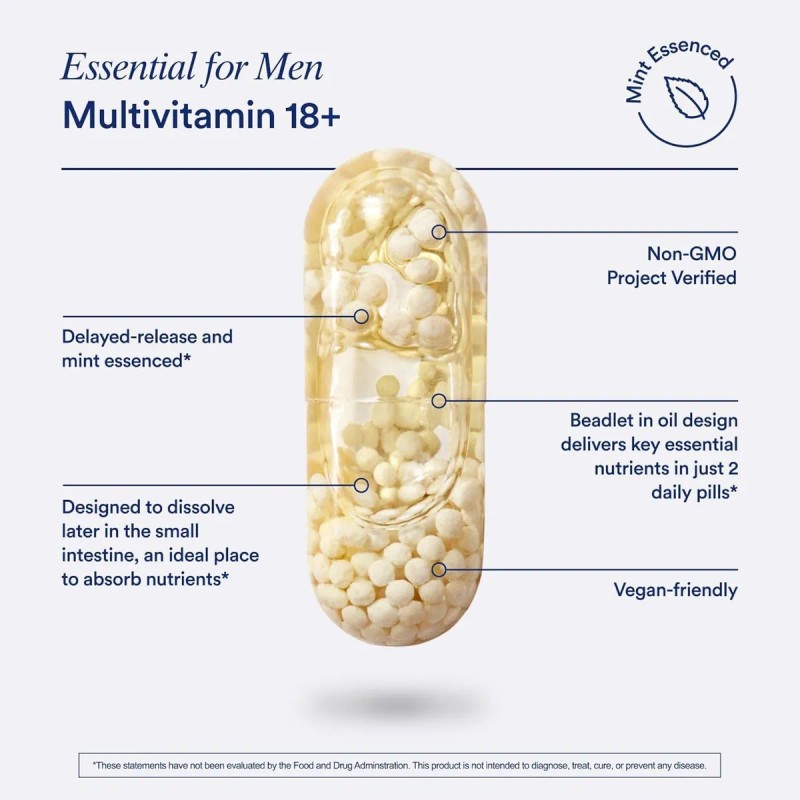 Multivitaminas Ritual Para Hombres 50+ 60 Cápsulas Veganas