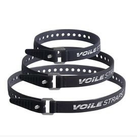 Voile Straps® 3 Pack – Aluminum Buckle | 3-Pack of Heavy-Duty UV-Resistant Polyurethane Straps | 15", 20", and 25" | Outdoor, Bikepacking, Repairs – Made in USA (Black)