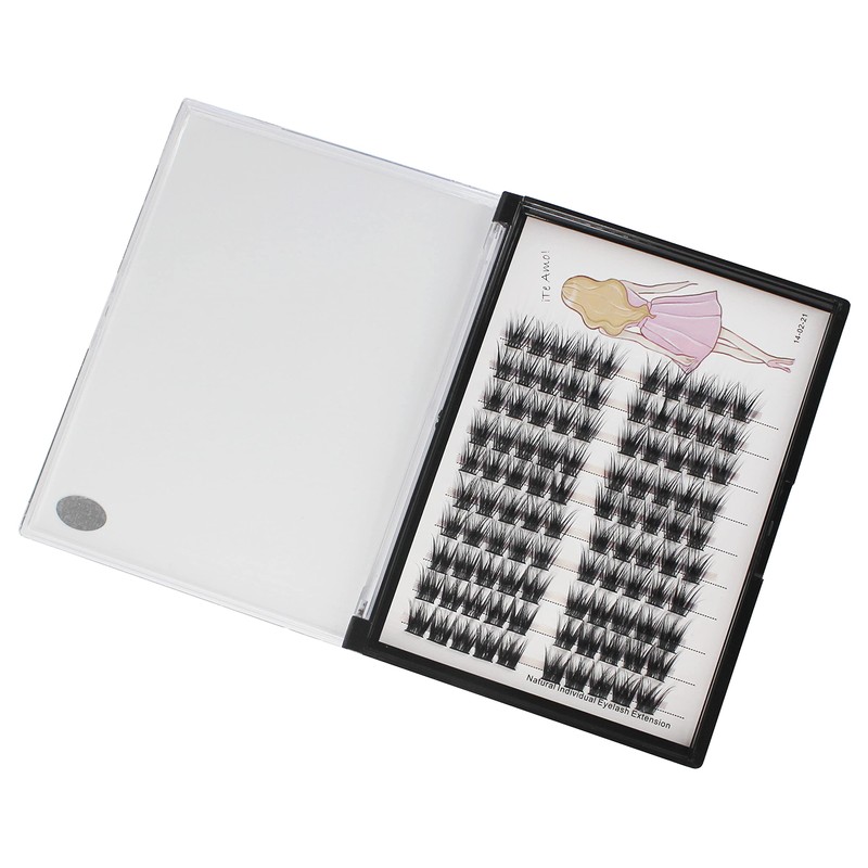 Bodermincer 100 Clusters/box Home Eyelash Extension Thick Segmented 3D Effect