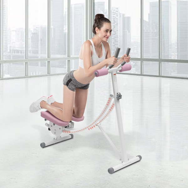 Foldable AB Machine AB Cruncher Abdominal Workout Sit Up Bench