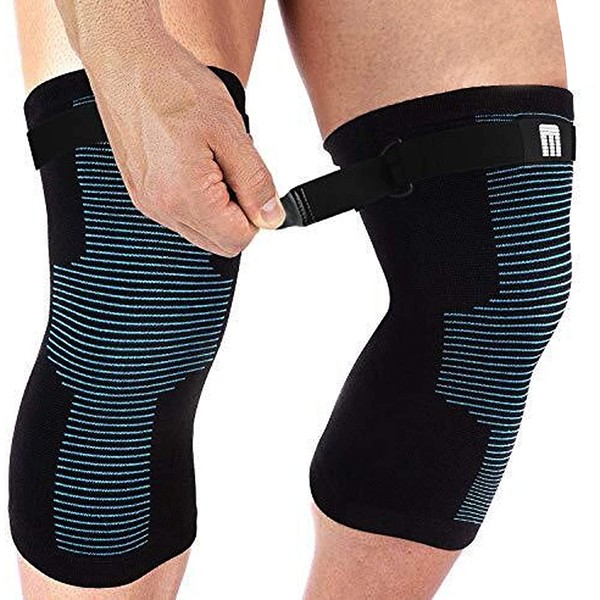 Mava Sports Knee Support Sleeves (Pair) for Joint Pain & Arthritis Relief, Improved Circulation Compression – Effective Support for Running, Jogging, Workout