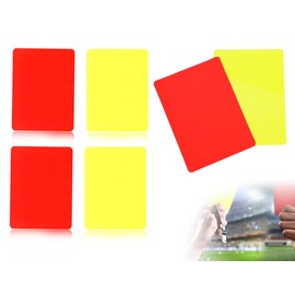 Lhbwhiz Referee Card Set, Yellow and Red Card Sports Football Referee, Disciplinary Cards, Referee Tool for Basketball Football Game School Sports (7.5 x 10.5 cm)