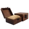 LONMAIX 2PCS/PACK Walnut Wood Box for Crafts, Jewelry Box and