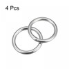 sourcing map Round Ring Welded O-Rings 316 Stainless Steel 25