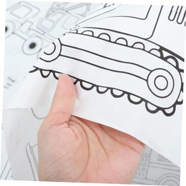 LIFKOME Birthday Party Coloring Tablecloth Engineering Vehicle Decor Paper Tablecloth