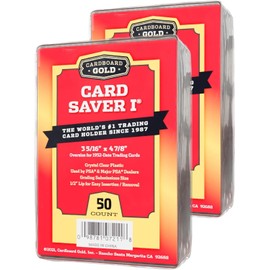Cardboard Gold Cardsaver 1 - Semi-Rigid Card Holder for Submitting Card Grading by PSA/BGS - Pack of 50 (2)