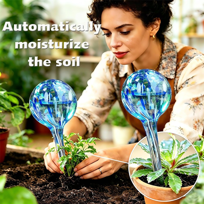 Self Watering Globes for Plant, Large Glass Outdoor Plant Watering