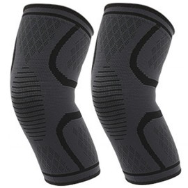 [Fiiiche] 膝 サポーター ２枚セット スポーツ ランニング 膝当て 膝パッド ひざ ニーリフレクター 滑り止め付き 左右セット (ブラック, M)