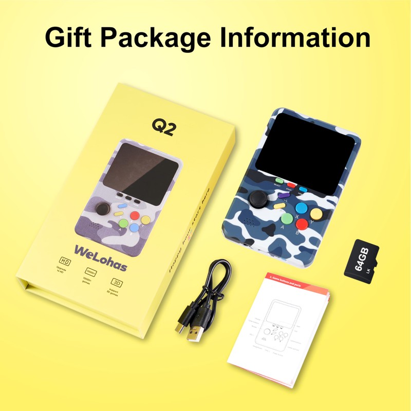 WeLohas Gaming Console,10 Classic Emulator,Electronic 3D Game Consoles,10000+ Video Games