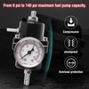 HTRACING Adjustable Fuel Pressure Regulator With Gauge Hose 0-140 PSI