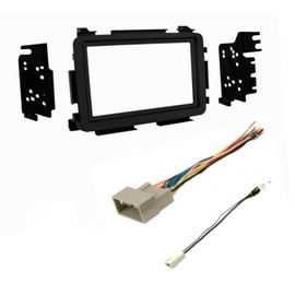 Double Din Car Stereo Dash Install Kit, Wire Harness, and Antenna Adapter Made for 2016 2017 2018 Honda HRV HR-V