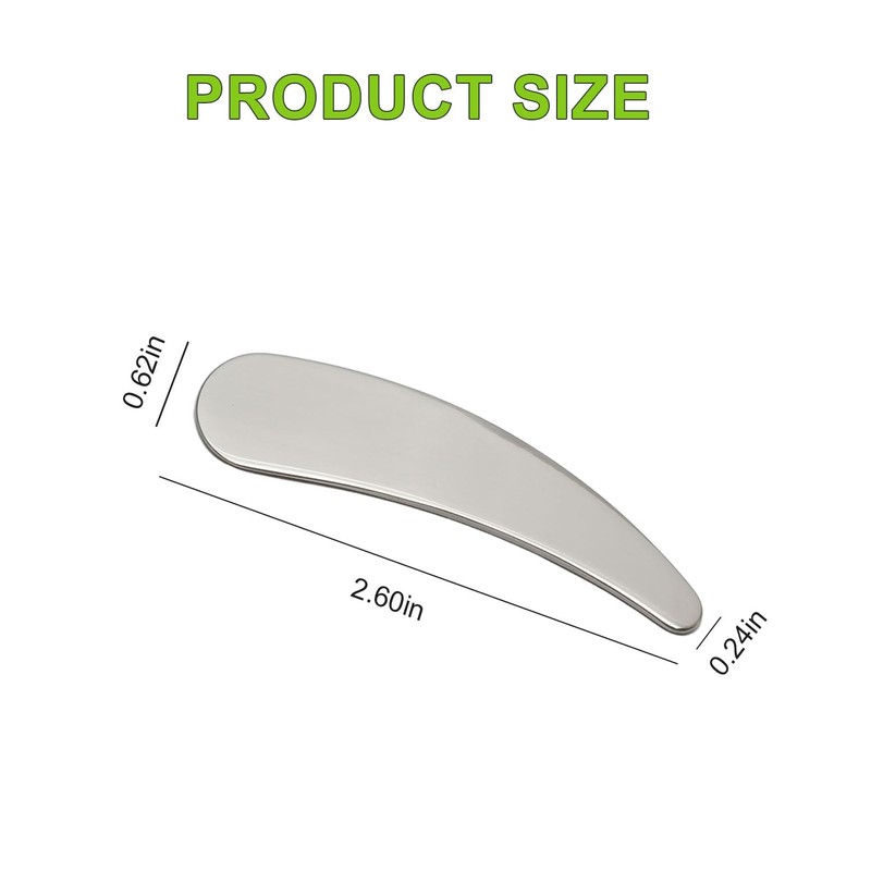 Worukio 3 Pcs Mini Metal Cosmetic Spatulas, Silver Makeup Skincare