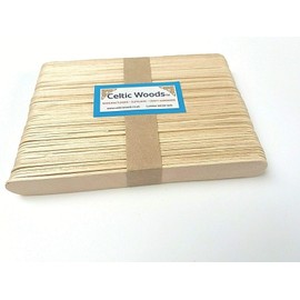 Large Eco Wooden Lollipop Ice Lolly Pop Craft Sticks 150mm x 18mm - Pack of 50