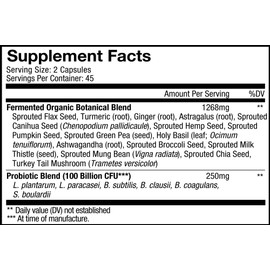 Codeage SBO Probiotics, 100 Billion CFUs Per Serving, Multi Strain Soil Based Organisms Blend and Organic Fermented Botanical Blend, Shelf-Stable, 90 Capsules