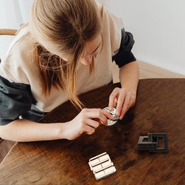 GVKES 3PCS Fun Metal Brain Teaser Puzzle Games - Adults Mind 3D Toys -Teens IQ Insight Challenge - Educational Gift for Ages 12+