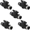Pneumatic Connector 6 mm, Pack of 5 Pneumatic Compressed Air