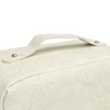Makeup Cosmetic Bag Large Capacity Embossed Pattern Multifunctional Divider PU