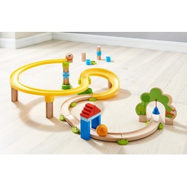 HABA Kullerbu Universal Steep Curve Track Accessory (Works with Balls & Vehicles)